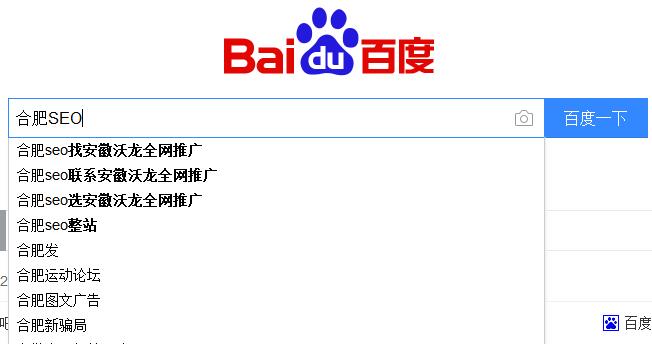 合肥seo百度电脑下拉案例