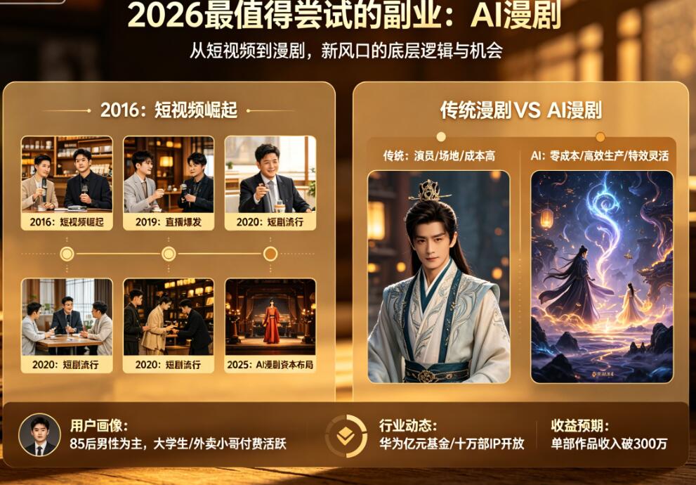 2026AI漫剧爆发之年，你还没有加入风口吗